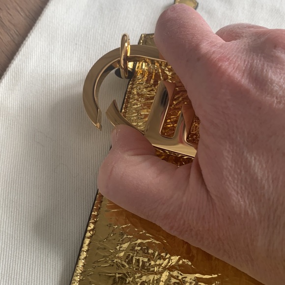 Fendi Envelope gold leather clutch - Picture 4 of 11